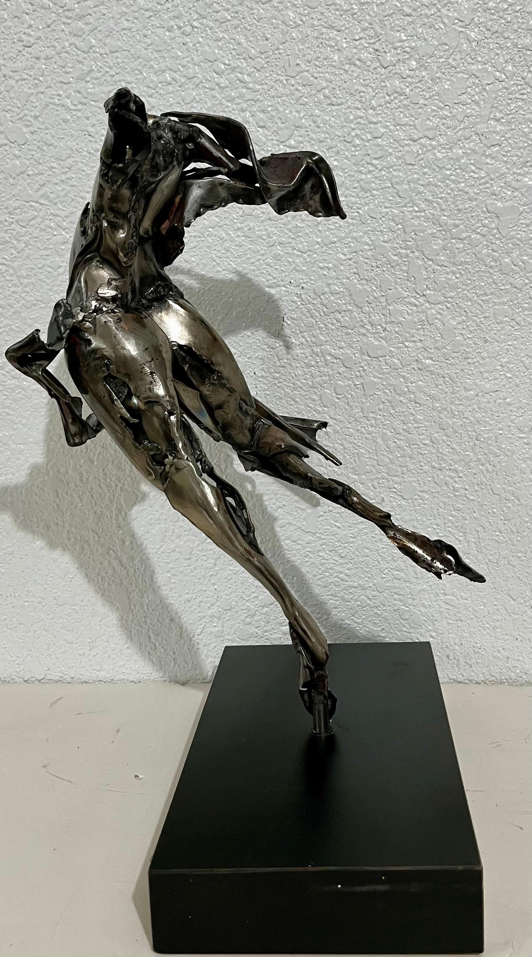 Abstract Expressionist Figurative Dancer Welded Metal Sculpture Judith Brown For Sale 3
