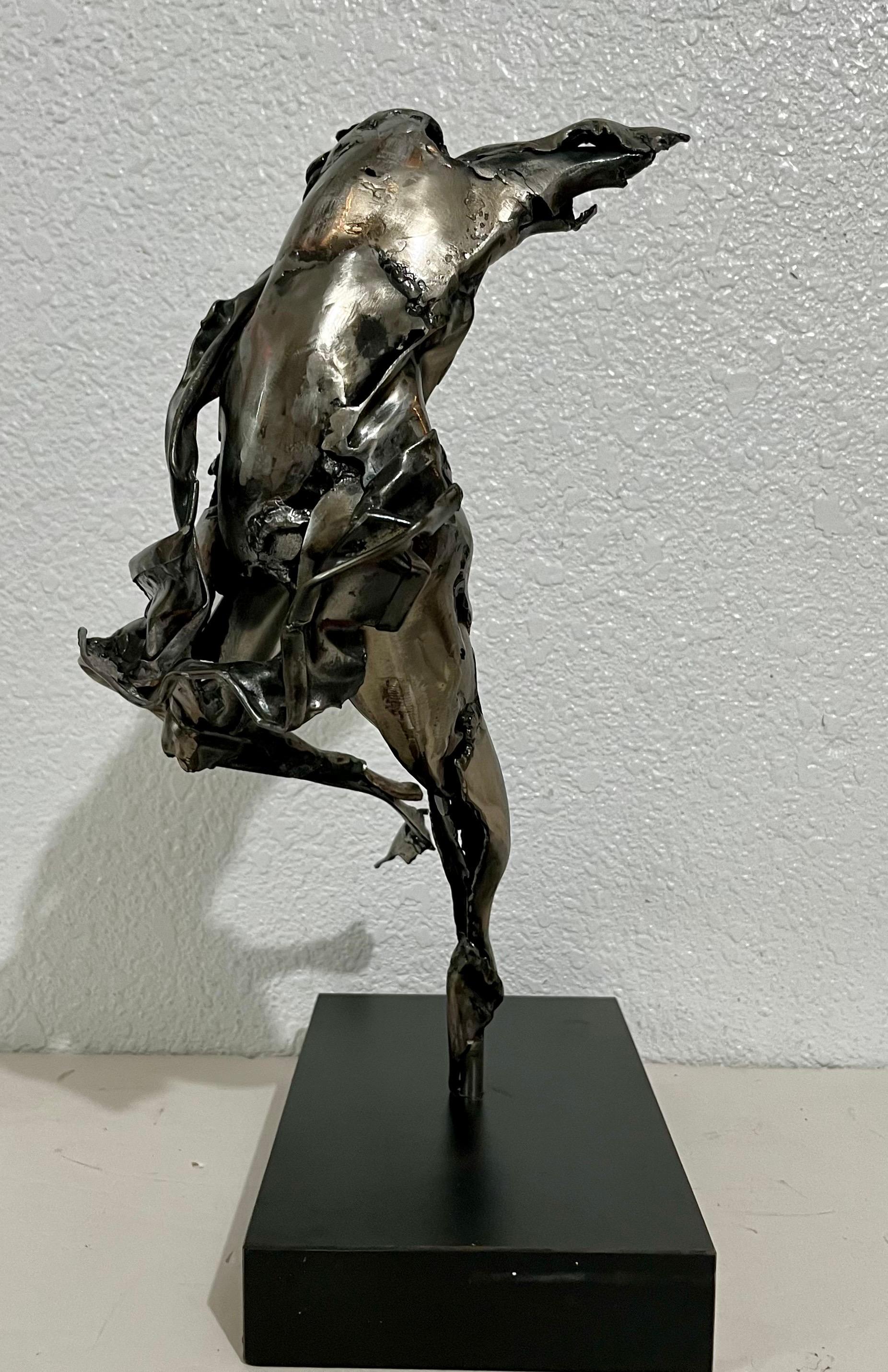 Abstract Expressionist Figurative Dancer Welded Metal Sculpture Judith Brown For Sale 4
