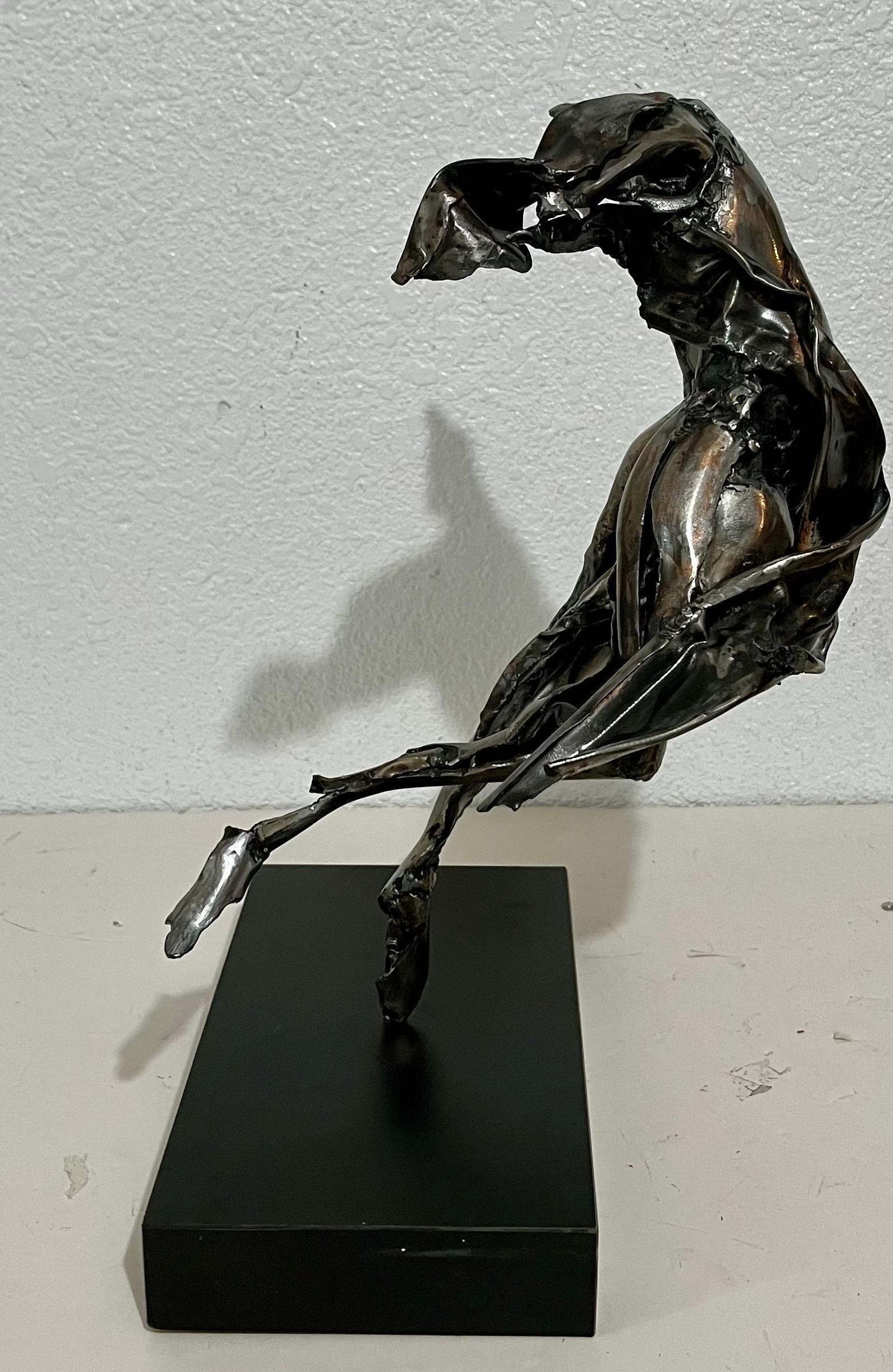 Abstract Expressionist Figurative Dancer Welded Metal Sculpture Judith Brown For Sale 5