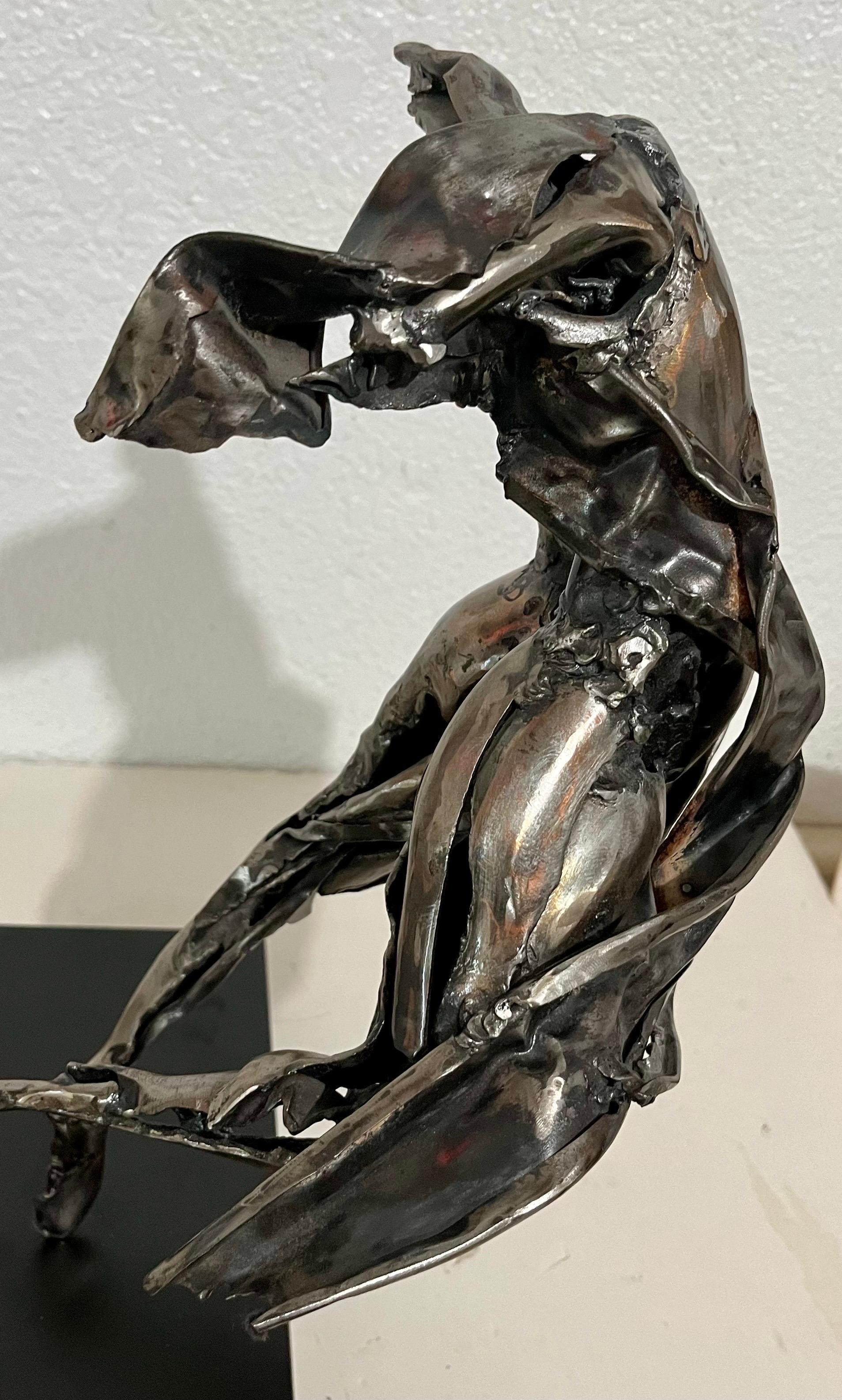 Abstract Expressionist Figurative Dancer Welded Metal Sculpture Judith Brown For Sale 7