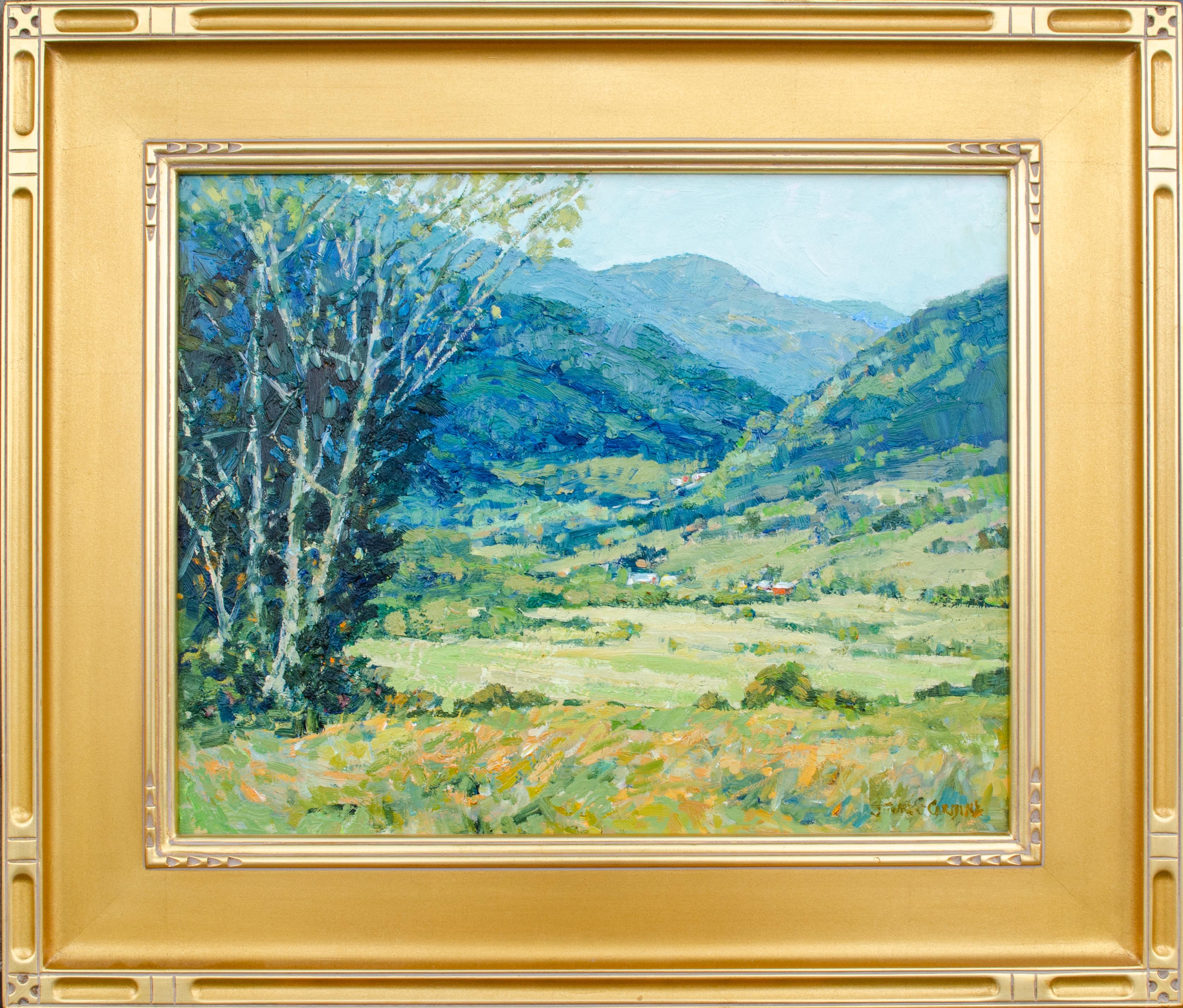 Grüne Berge in Vermont Landschaft von Judith Carbine im Angebot 1