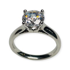 Judith Conway Platinum Engagement Ring with a Cubic Zirconia Center