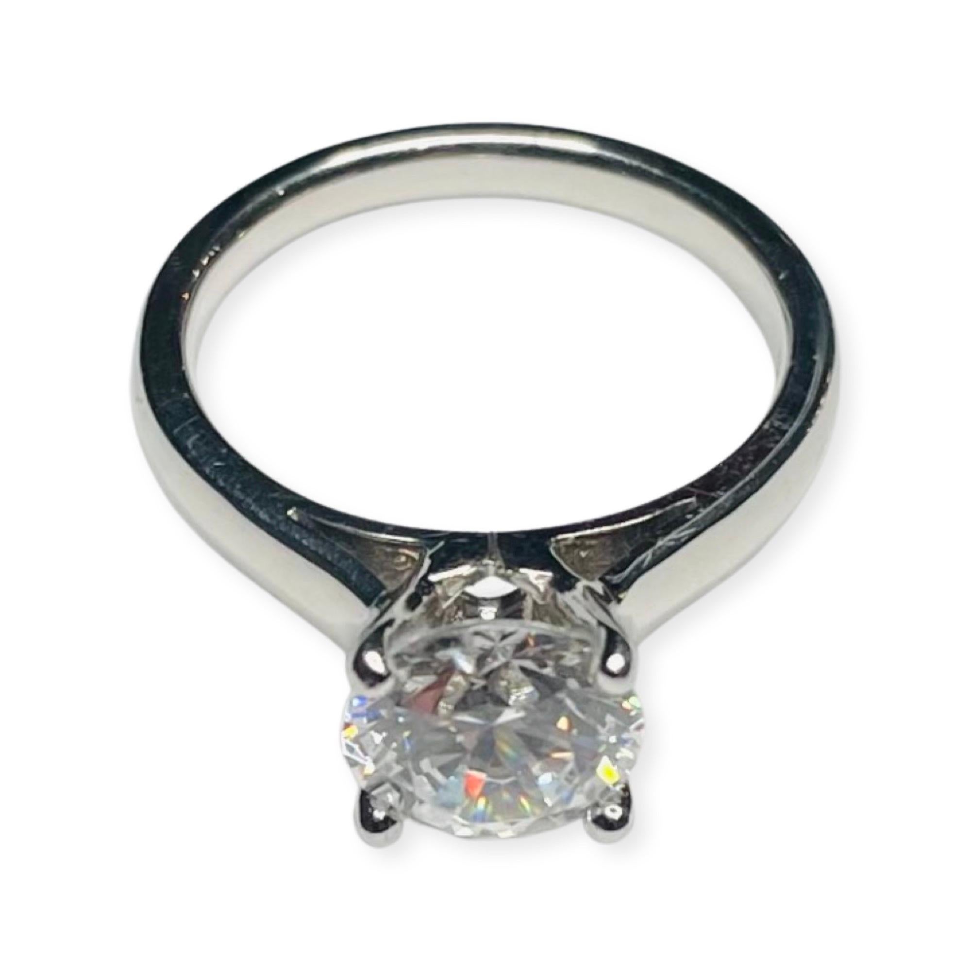 cubic zirconia platinum engagement rings
