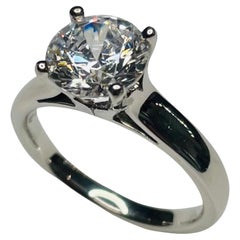 Judith Conway Platinum Engagement Ring with a Cubic Zirconia Center