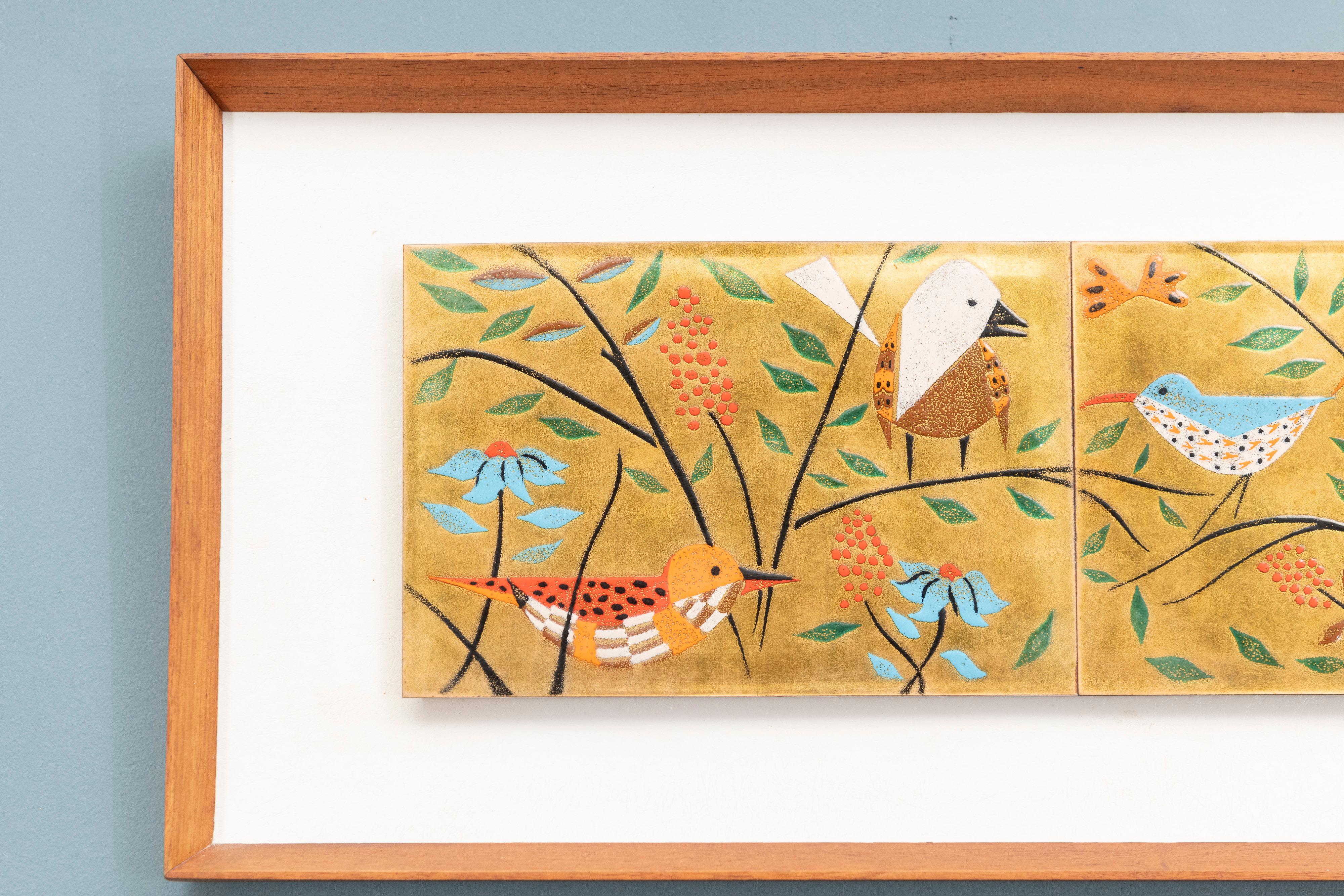 Mid-Century Modern Judith Daner Enamel Wall Plaque