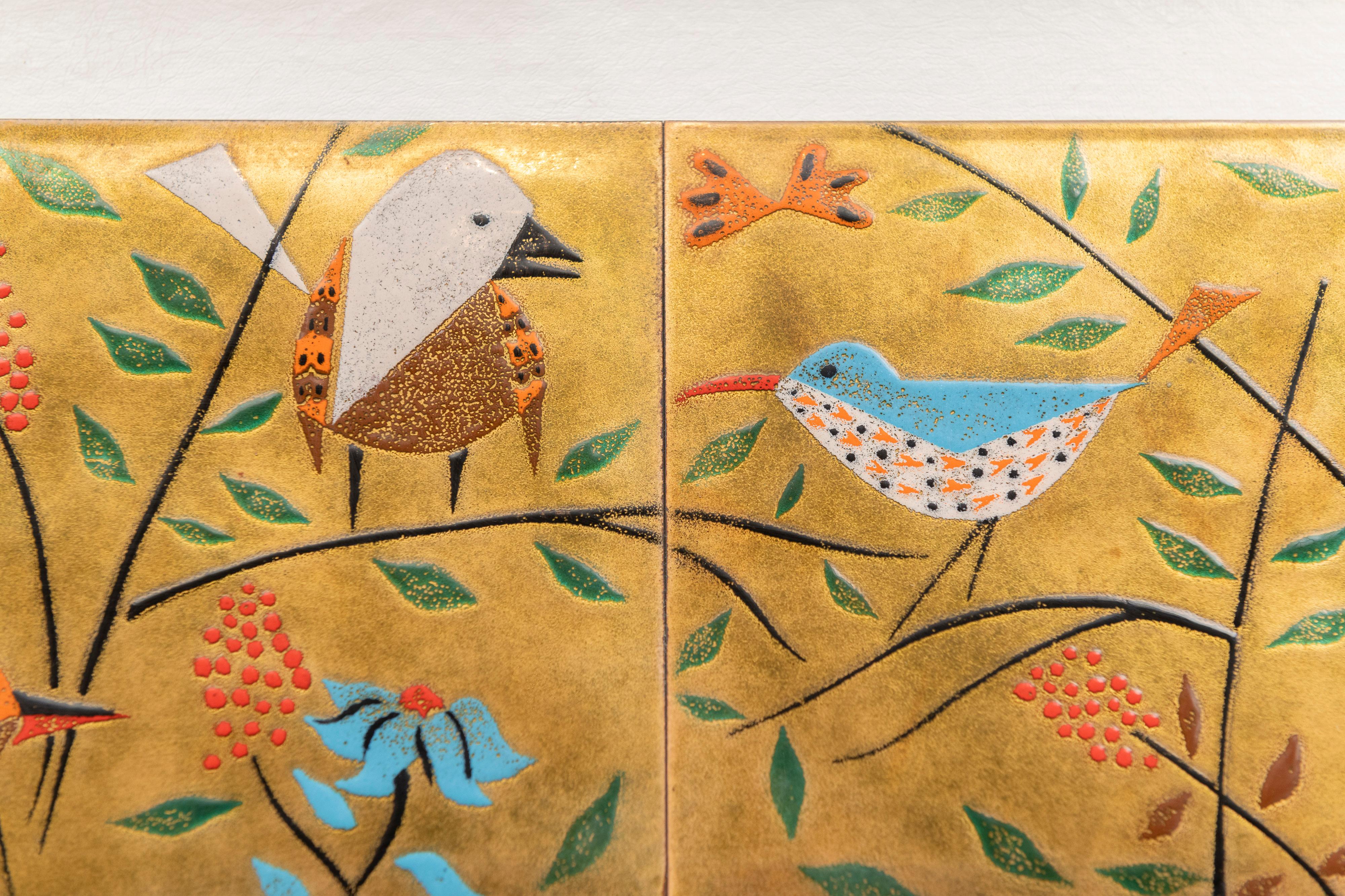 Mid-20th Century Judith Daner Enamel Wall Plaque
