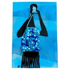 Judith Daner " Tocando la armónica " Esmalte sobre cobre, Estados Unidos, c.1955