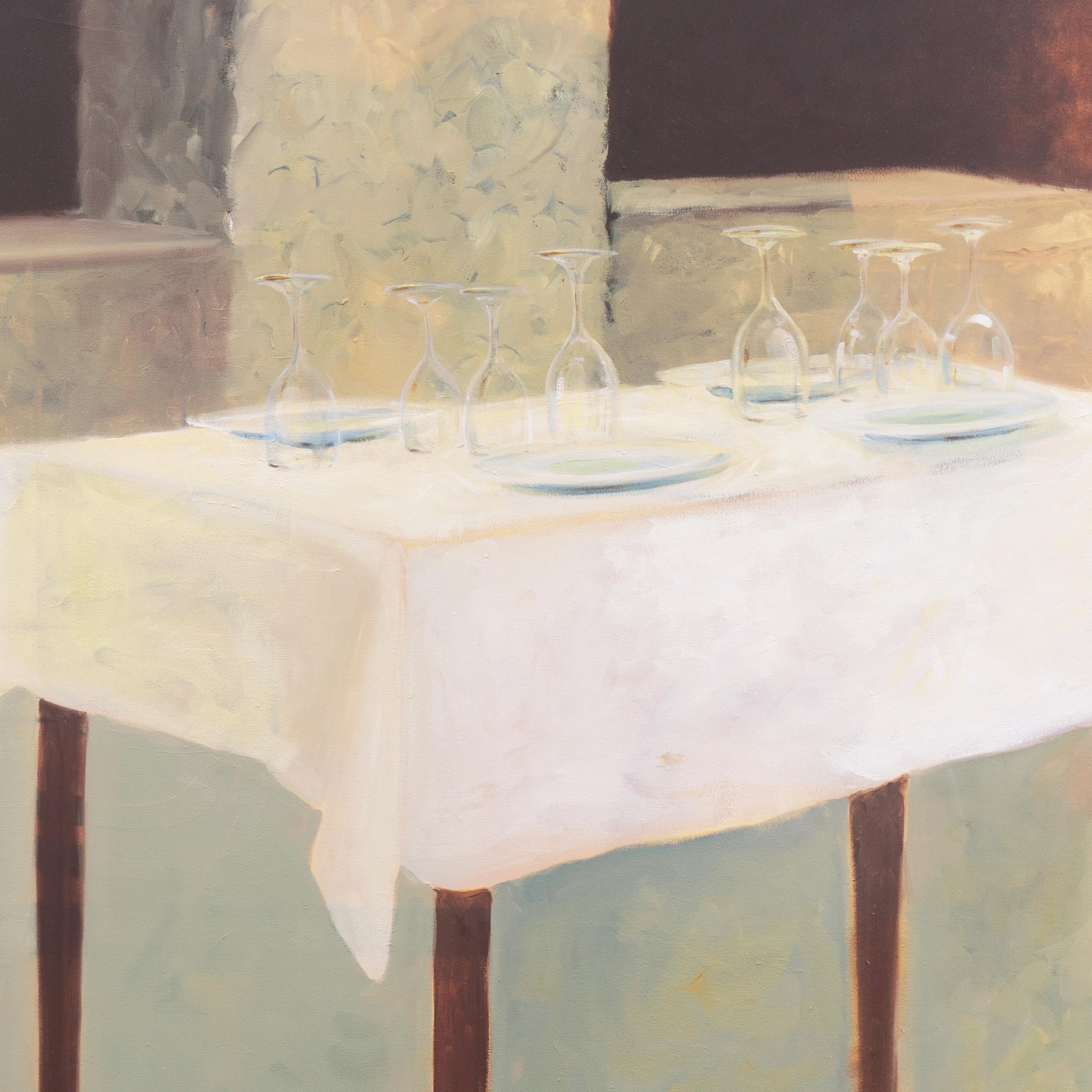 'Interior, Ivory and Jade', France, Atherton, California, Hawaii, Large Oil - American Modern Painting by Judith Gaulke