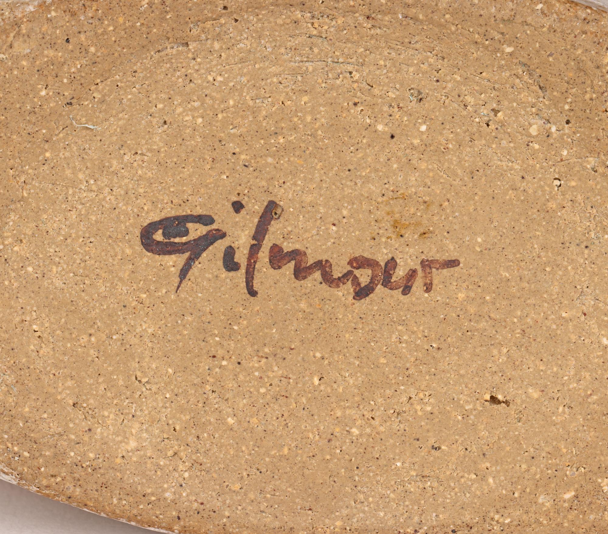 Judith Gilmour Scottish Large Slip Decorated Studio Pottery Vase For Sale 12