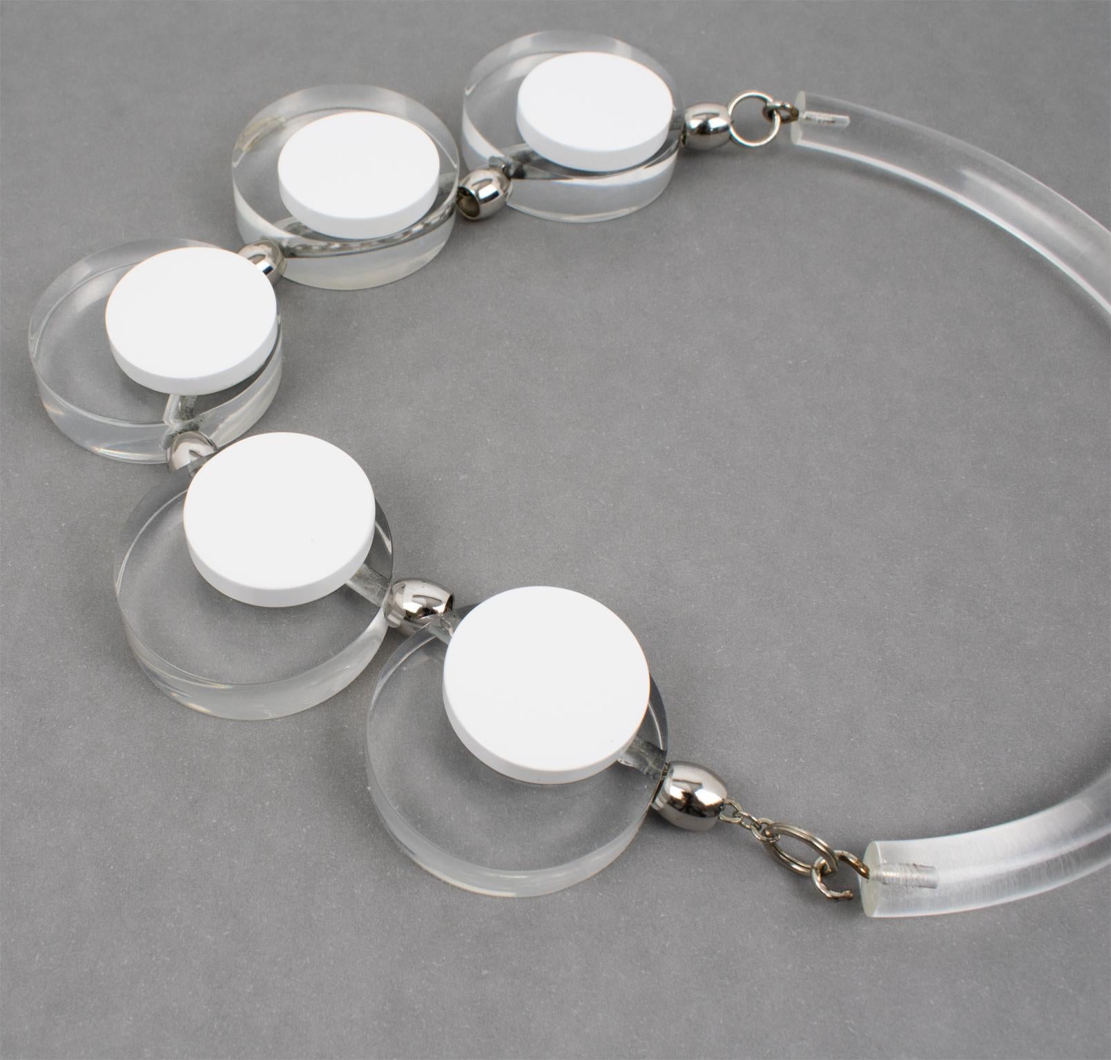 Judith Hendler Acrylic Lucite Neck Ring Necklace, 1980s For Sale 5