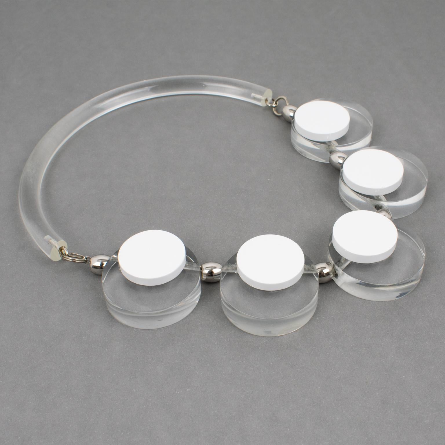 Modern Judith Hendler Acrylic Neck-Ring Necklace For Sale