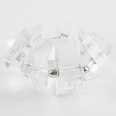 Judith Hendler Klar Acryl Geometrische Link Stretch Armband