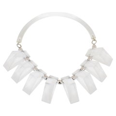 Judith Hendler Halskette mit Neck-Ring aus klarem Acryl