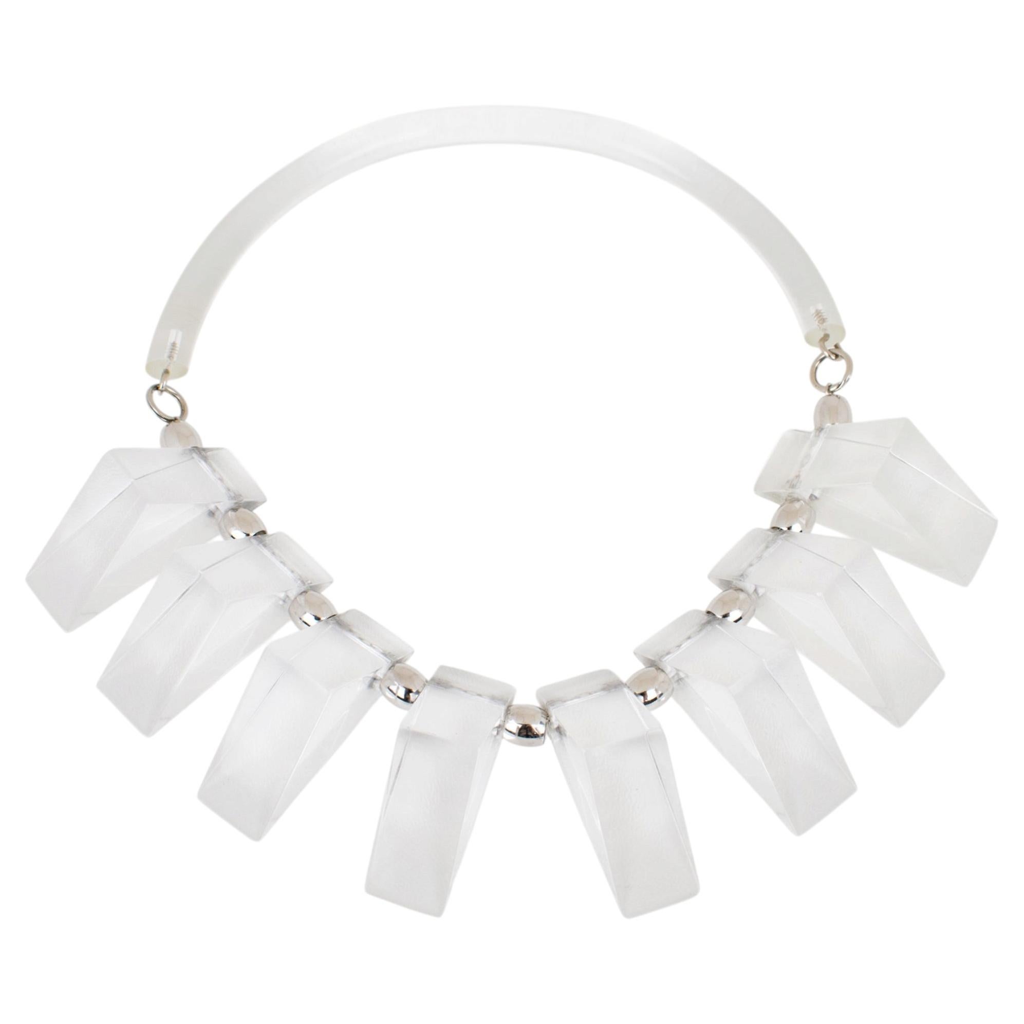 Judith Hendler Clear Acrylic Neck-Ring Choker Necklace