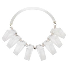 Judith Hendler Collar Gargantilla Anillo Cuello Acrílico Transparente