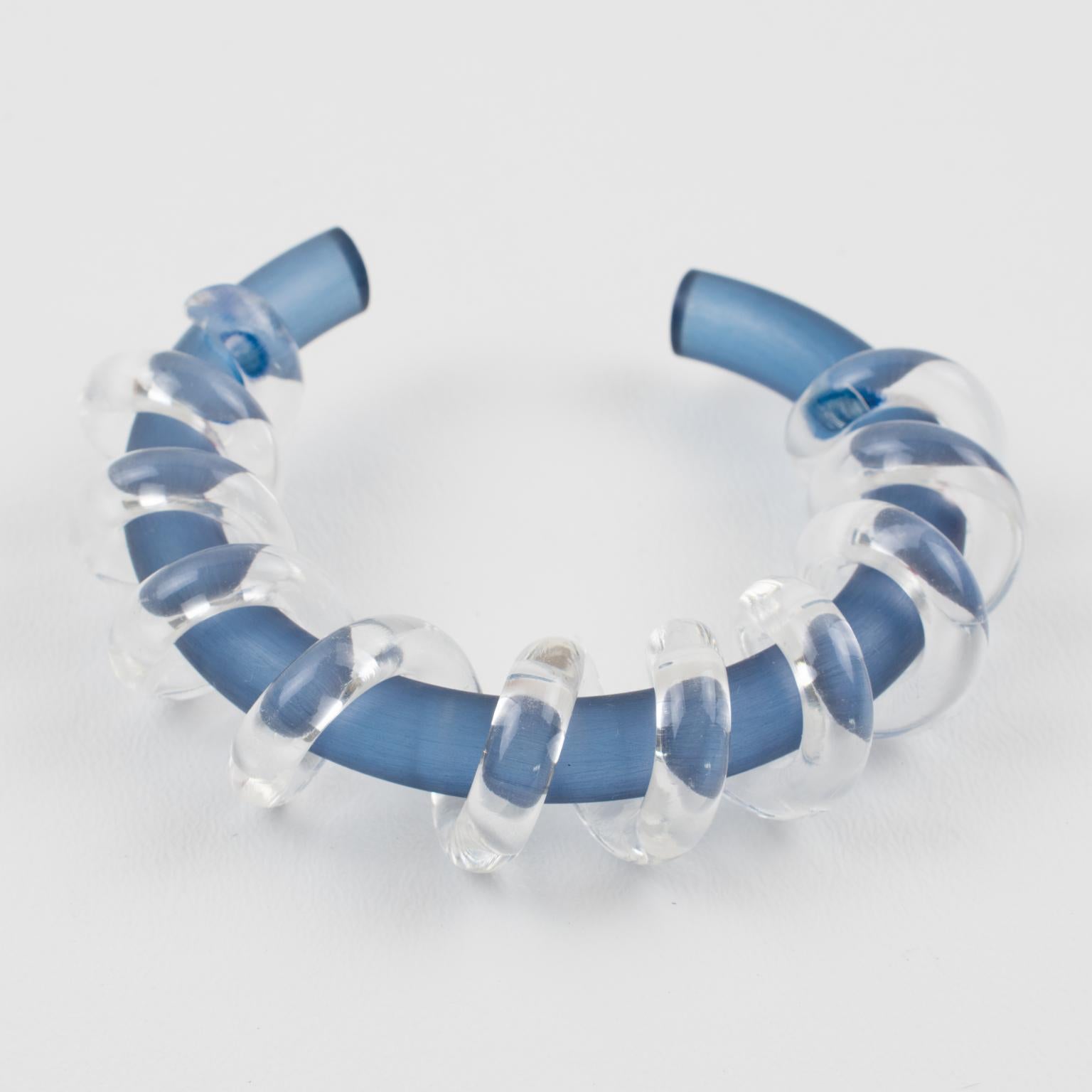 Lovely Judith Hendler Lucite or Acrylic cuff bracelet bangle from her collection 