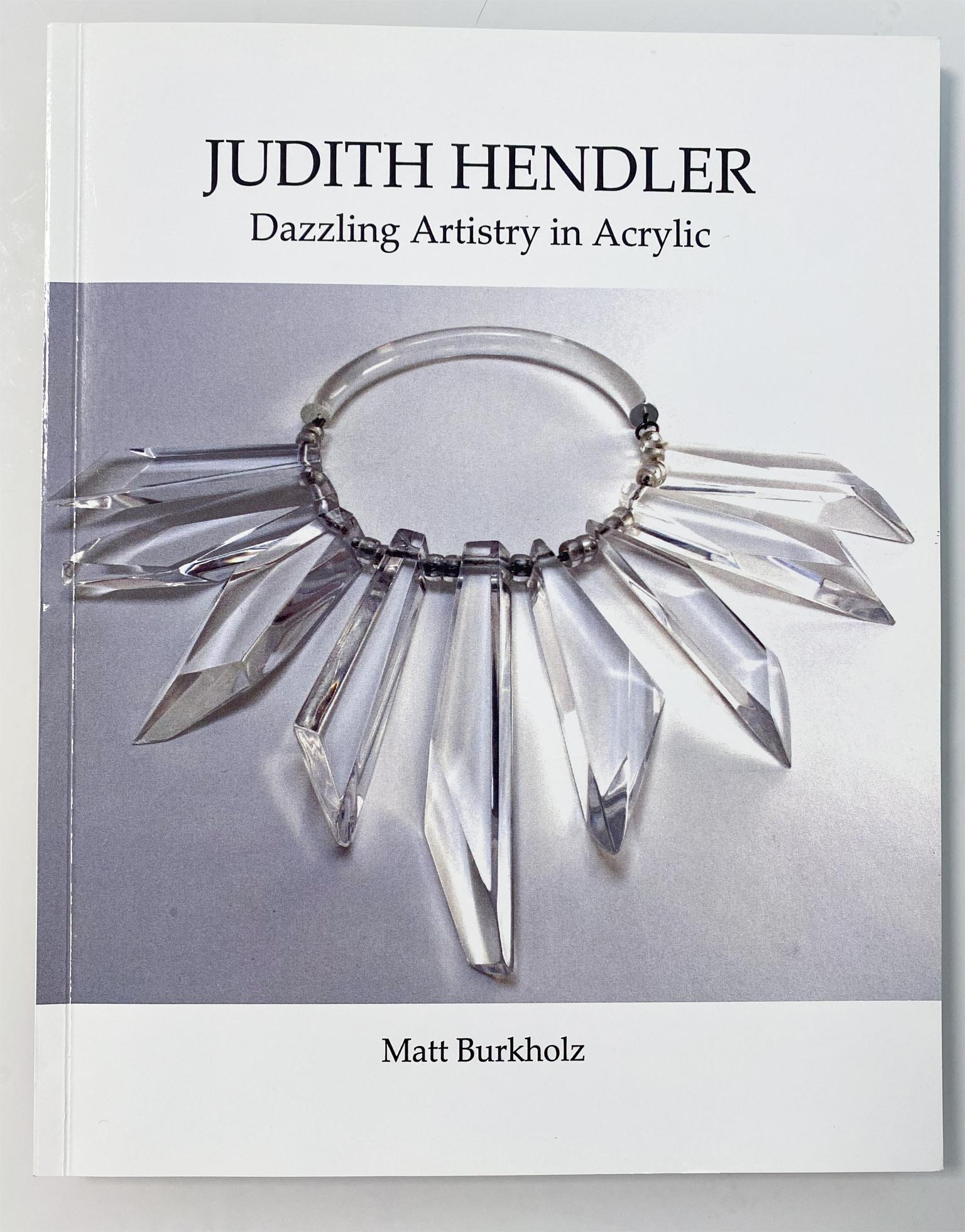 Judith Hendler Magenta Plexiglass Earrings For Sale 1