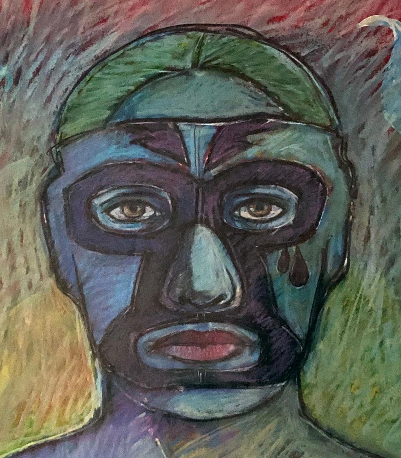 Luchadora Azul, by Judithe Hernandez - Print by Judith Hernandez