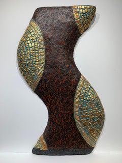 Mayan Fantasy (Polychrome wall sculpture)