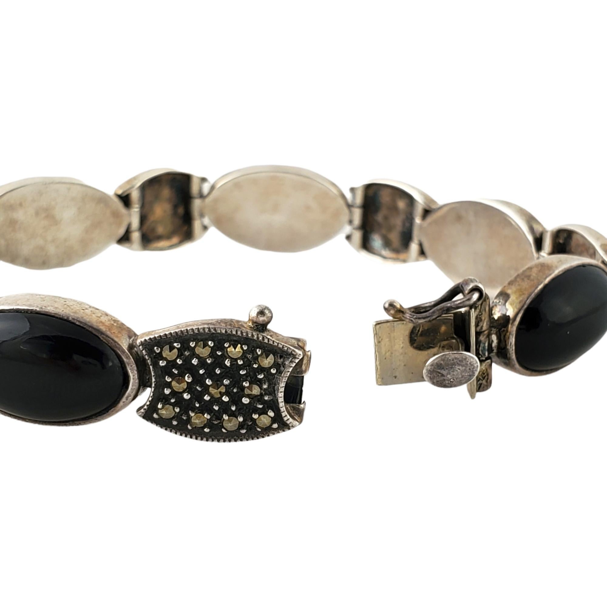 Women's Judith Jack Sterling Silver Onyx Marcasite Bracelet #12292