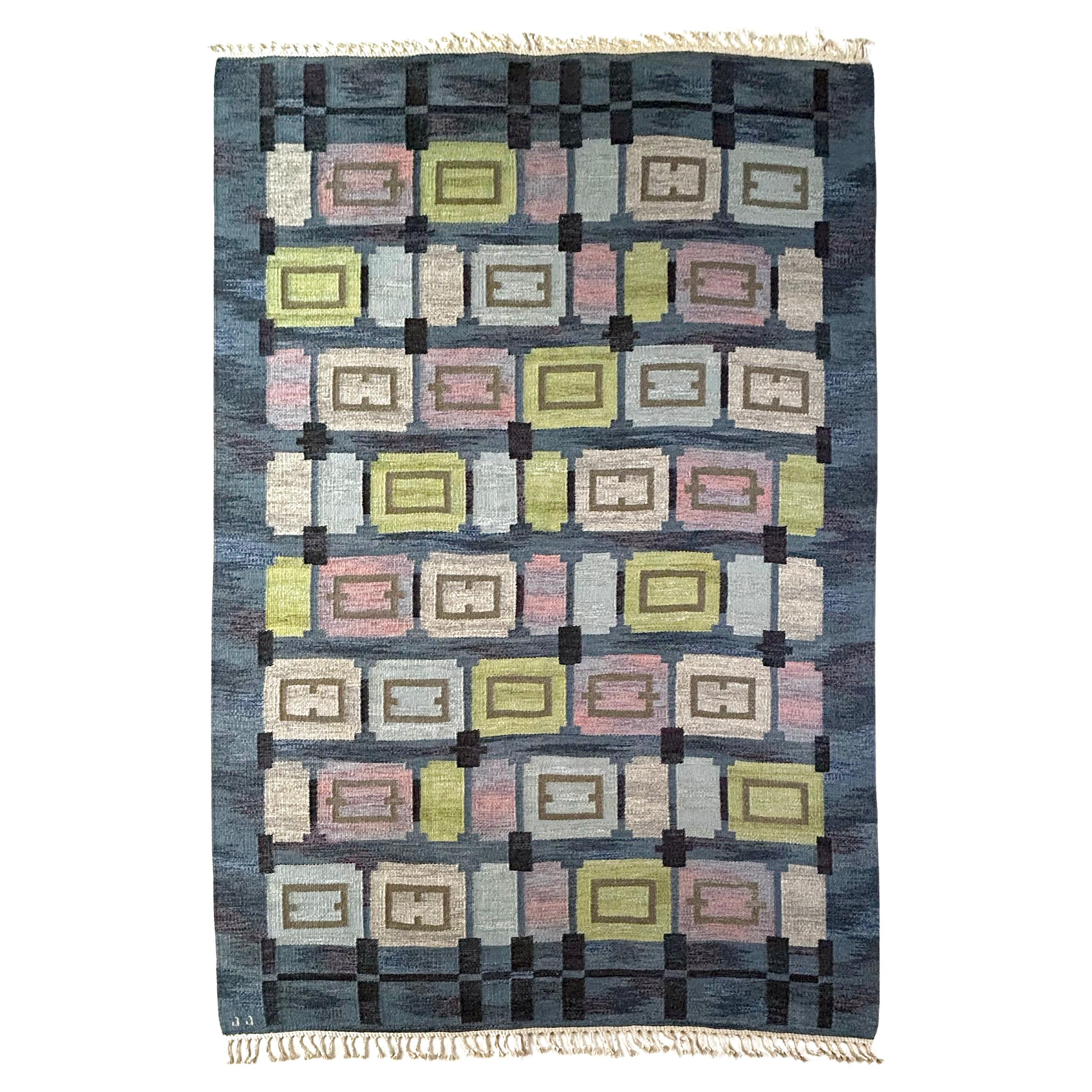 Judith Johansson "Spice Hall" Flachgewebe, signiert JJ. Schweden 1960er Jahre im Angebot