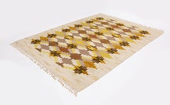 Judith Johansson Tejido plano sueco "Björkered" Firmado JJ diseñado Suecia 1962