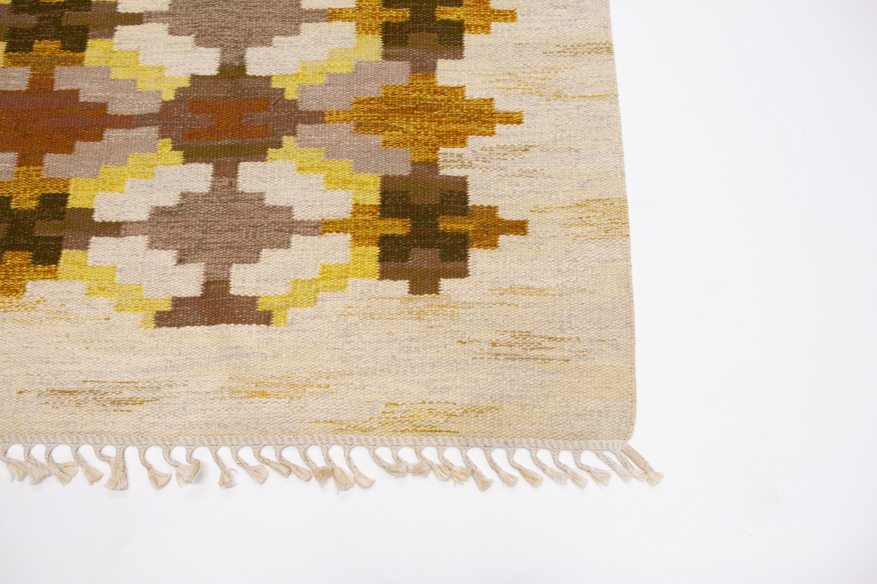 Hand-Woven Judith Johansson Swedish Flat Weave 