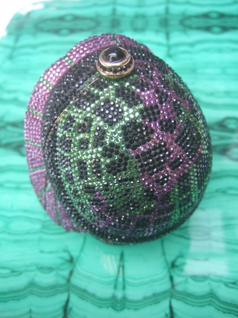 Judith Leiber Exquisite Crystal Encrusted Figural Woman Minaudière circa 1980s For Sale 6