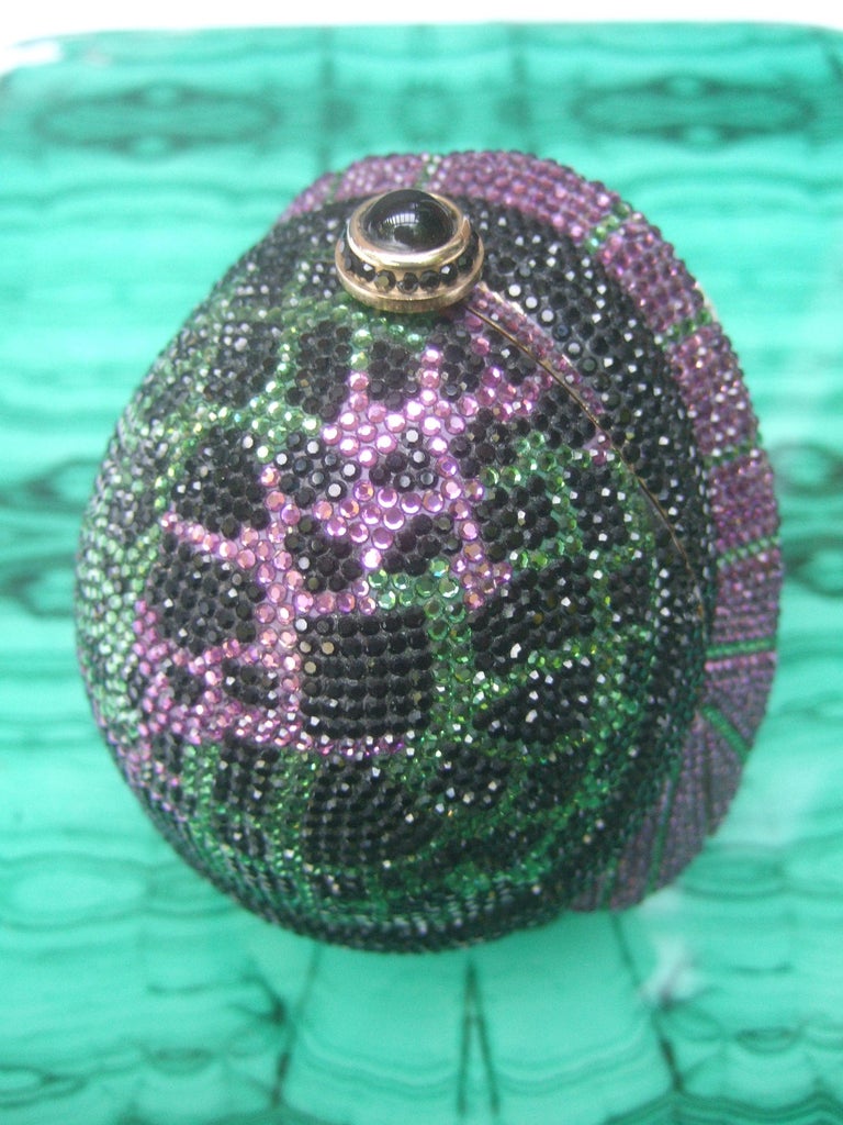 Judith Leiber Exquisite Crystal Encrusted Figural Woman Minaudière circa 1980s For Sale 4