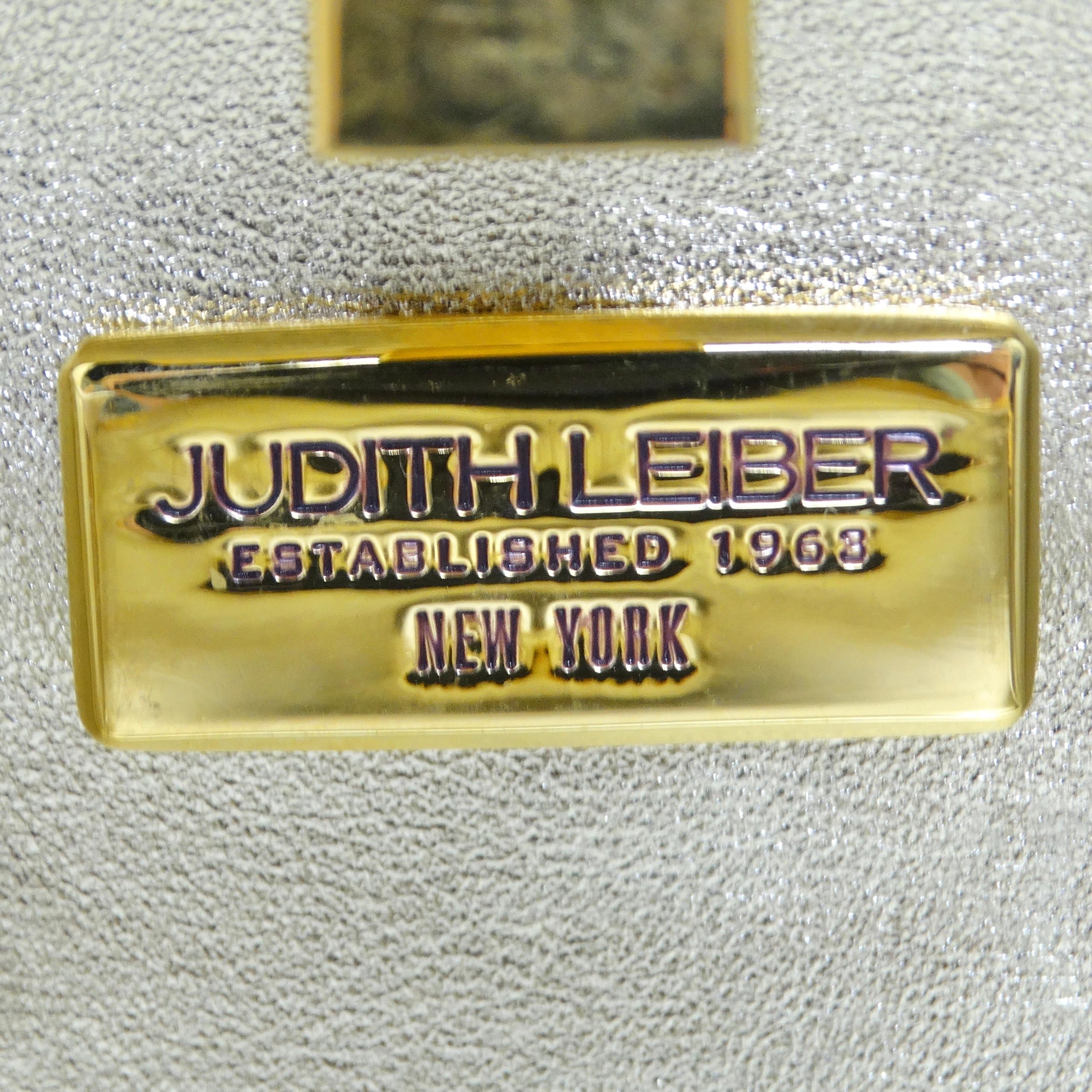 Judith Leber Multicolor Swarovski Crystal Embellished Clutch For Sale 1