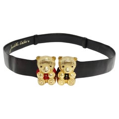 Judith Leiber 1980s Swarovski Teddy Bear Belt