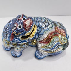 Judith Leiber 1990s Multicolor Crystal Embellished Foodog Clutch