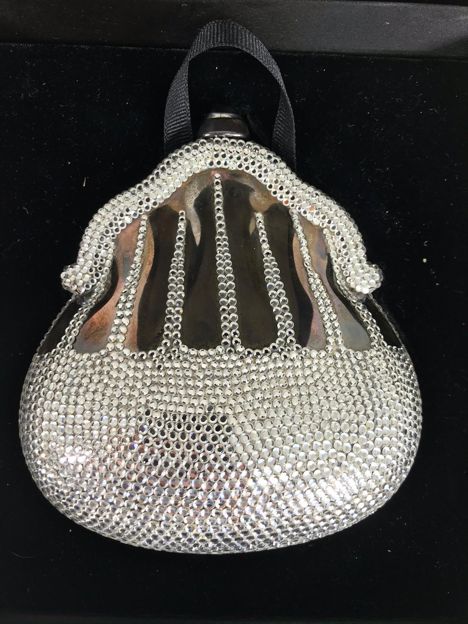 Judith Leiber 35th Anniversary Chatelaine Sterling Silver Sapphire Evening Bag 6