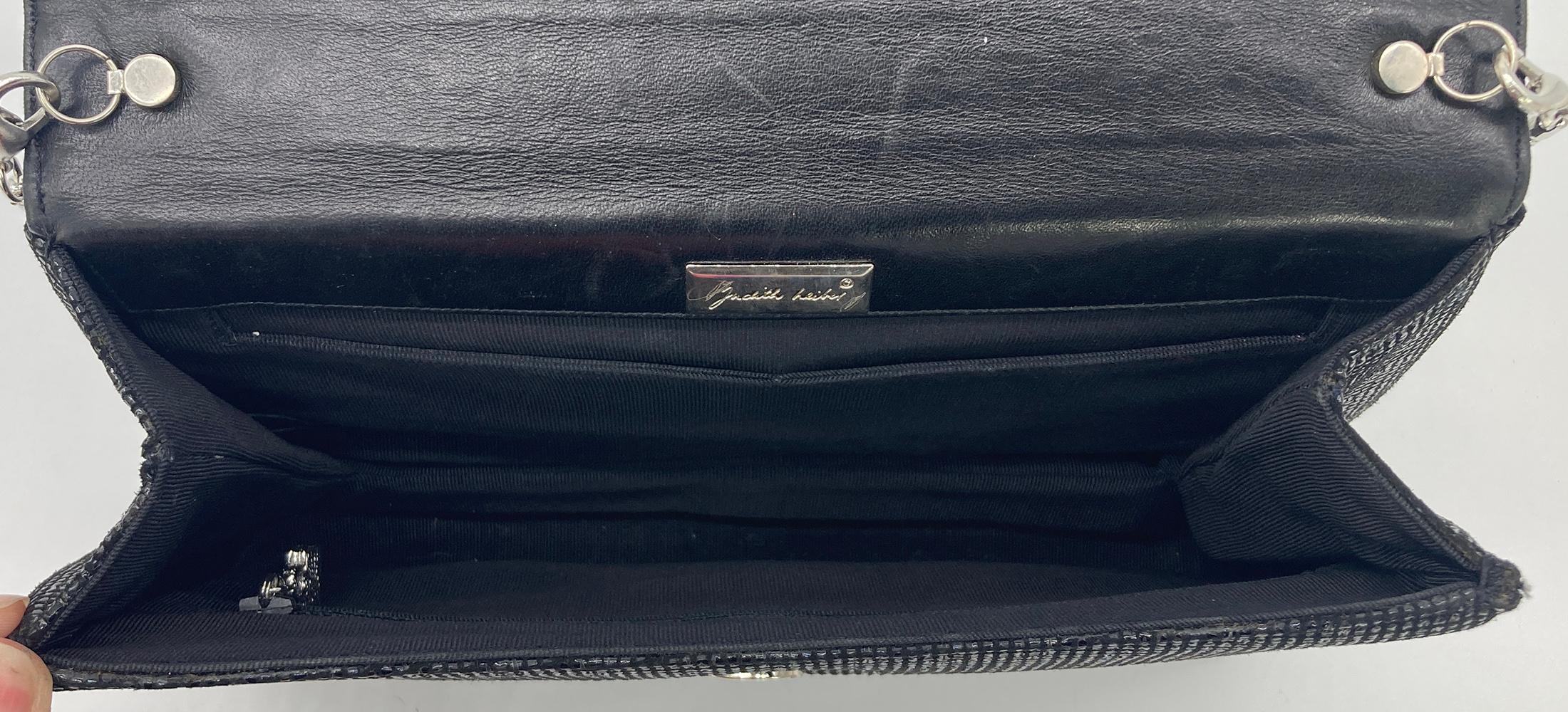 Judith Leiber Black Embossed Patent Leather Enamel Bear Front Clutch 5