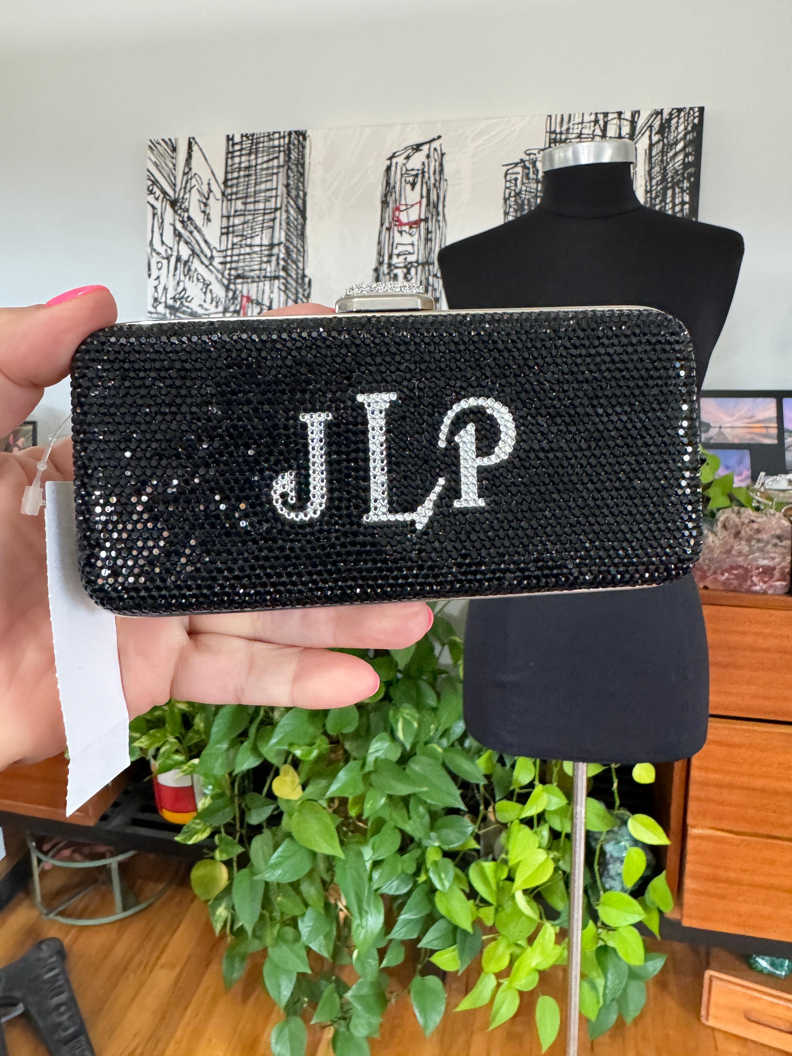 Judith Leiber, pochette minaudière noire argentée JLP double face 2625 $. Nouveau en vente 11