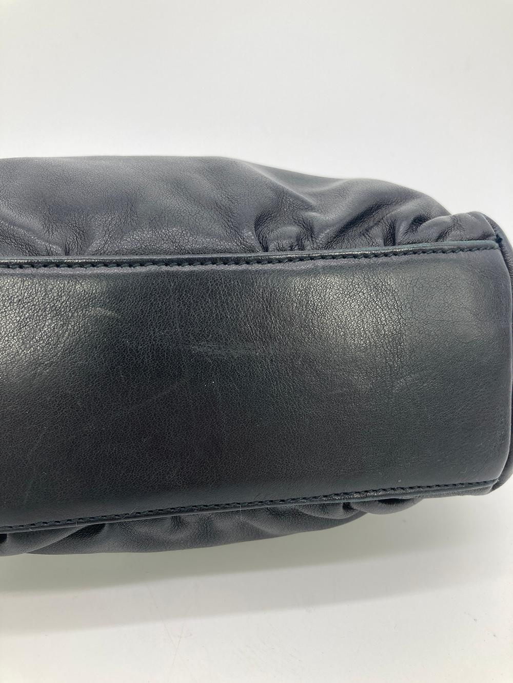 Judith Leiber Black Leather Crystal Diamond Top Clutch For Sale 1