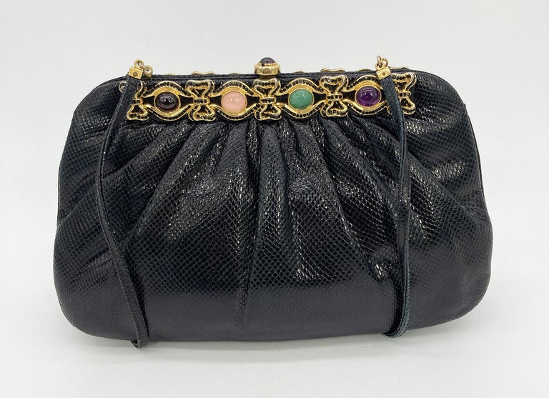 Judith leiber black clutch discount