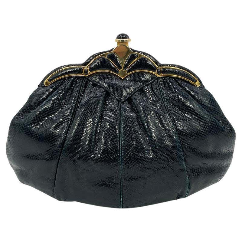 Judith Leiber Gold Suede Oversize Clutch For Sale at 1stDibs