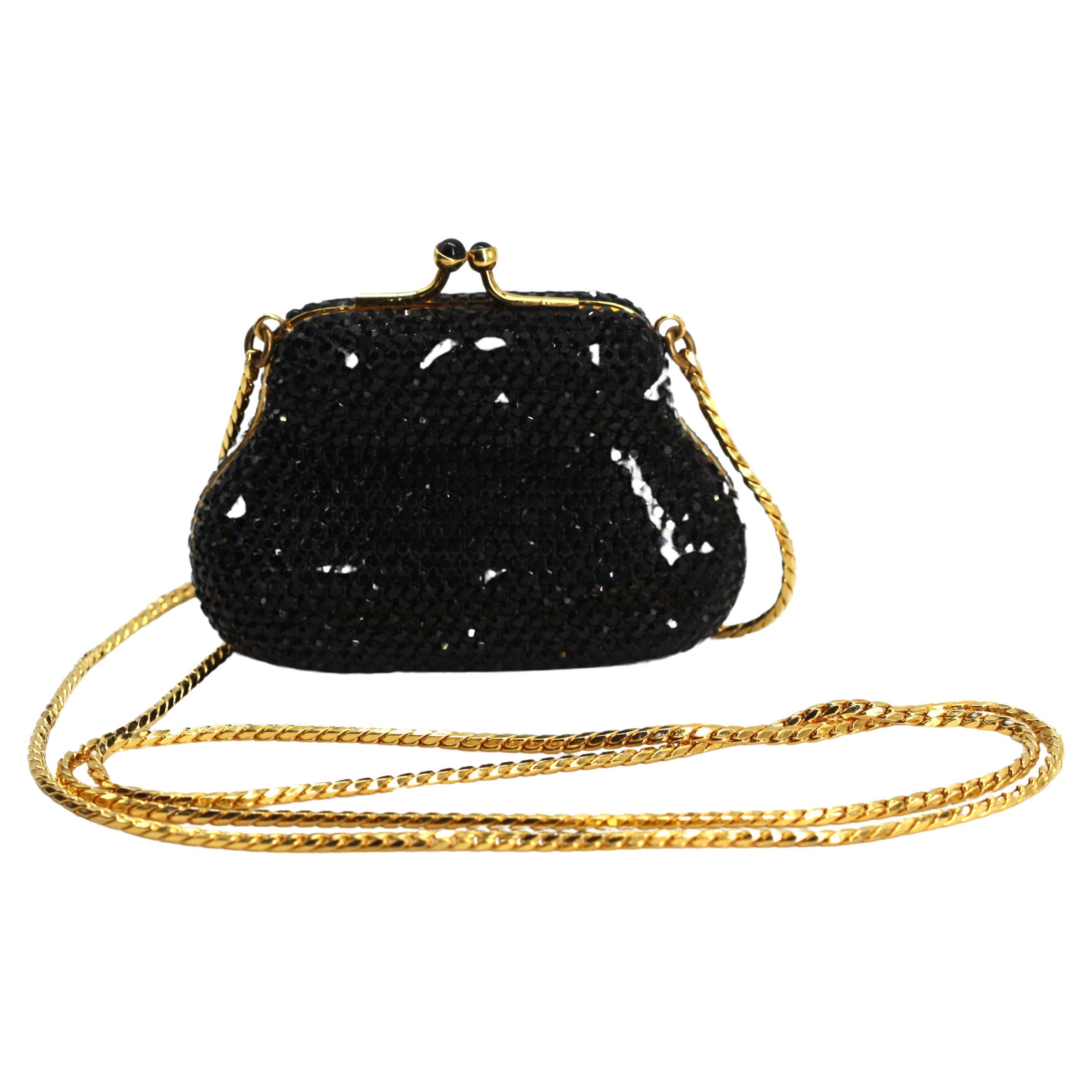 Judith Leiber Black Minaudiere Change Purse For Sale