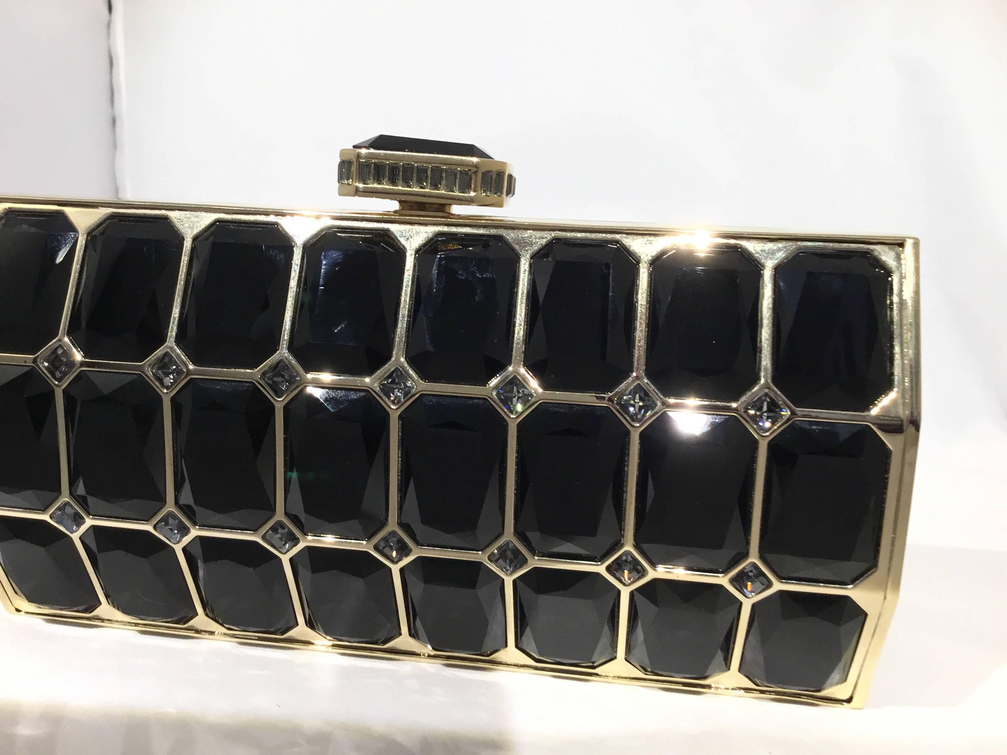 Judith Leiber Black Minaudière Clutch NWT 2