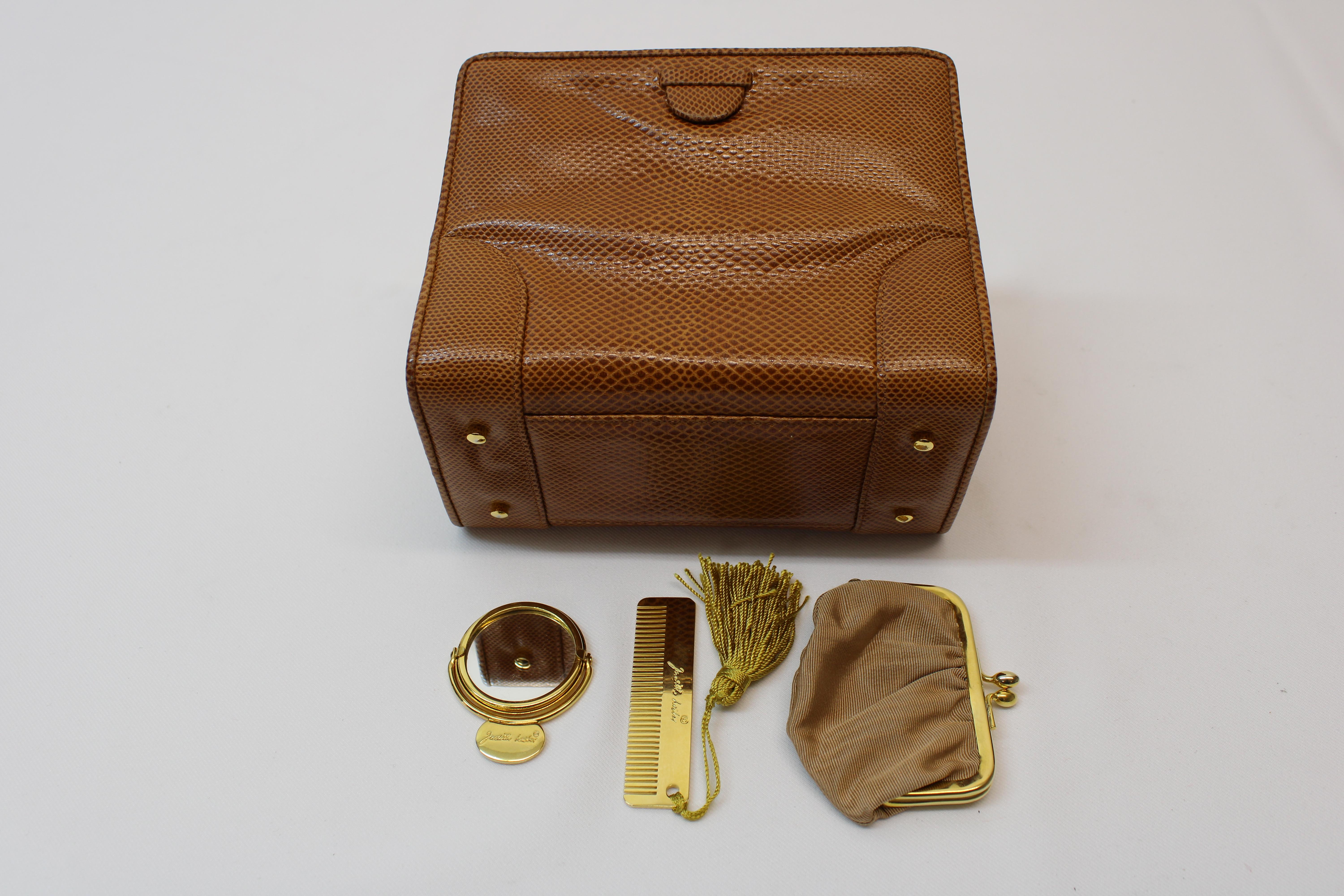 Judith Leiber Brown Purse For Sale 4