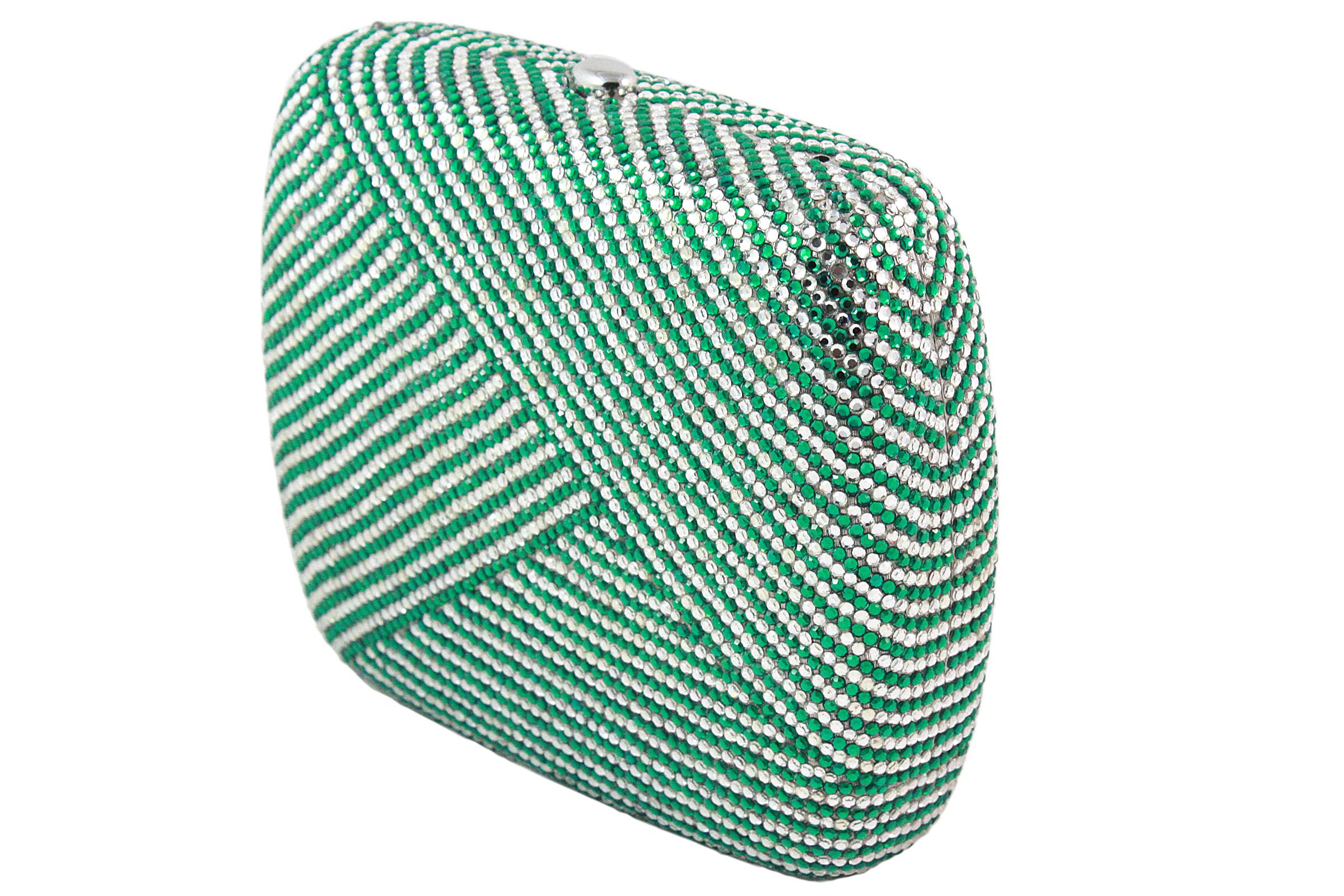 green rhinestone bag