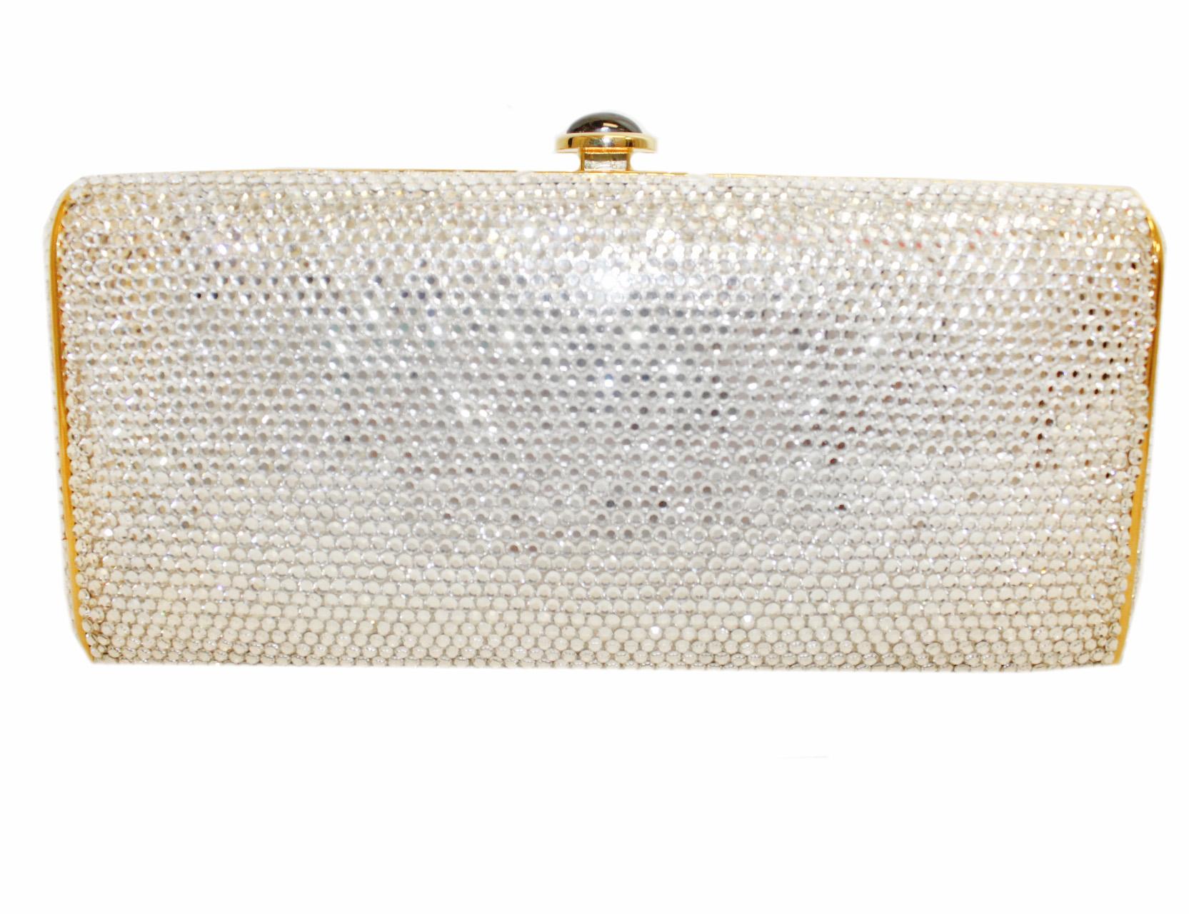 Women's Judith Leiber Clear Crystal Clutch Evening Bag