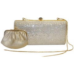 Judith Leiber Clear Crystal Clutch Evening Bag Judith Leiber Clear Crystal Clutch Evening Bag