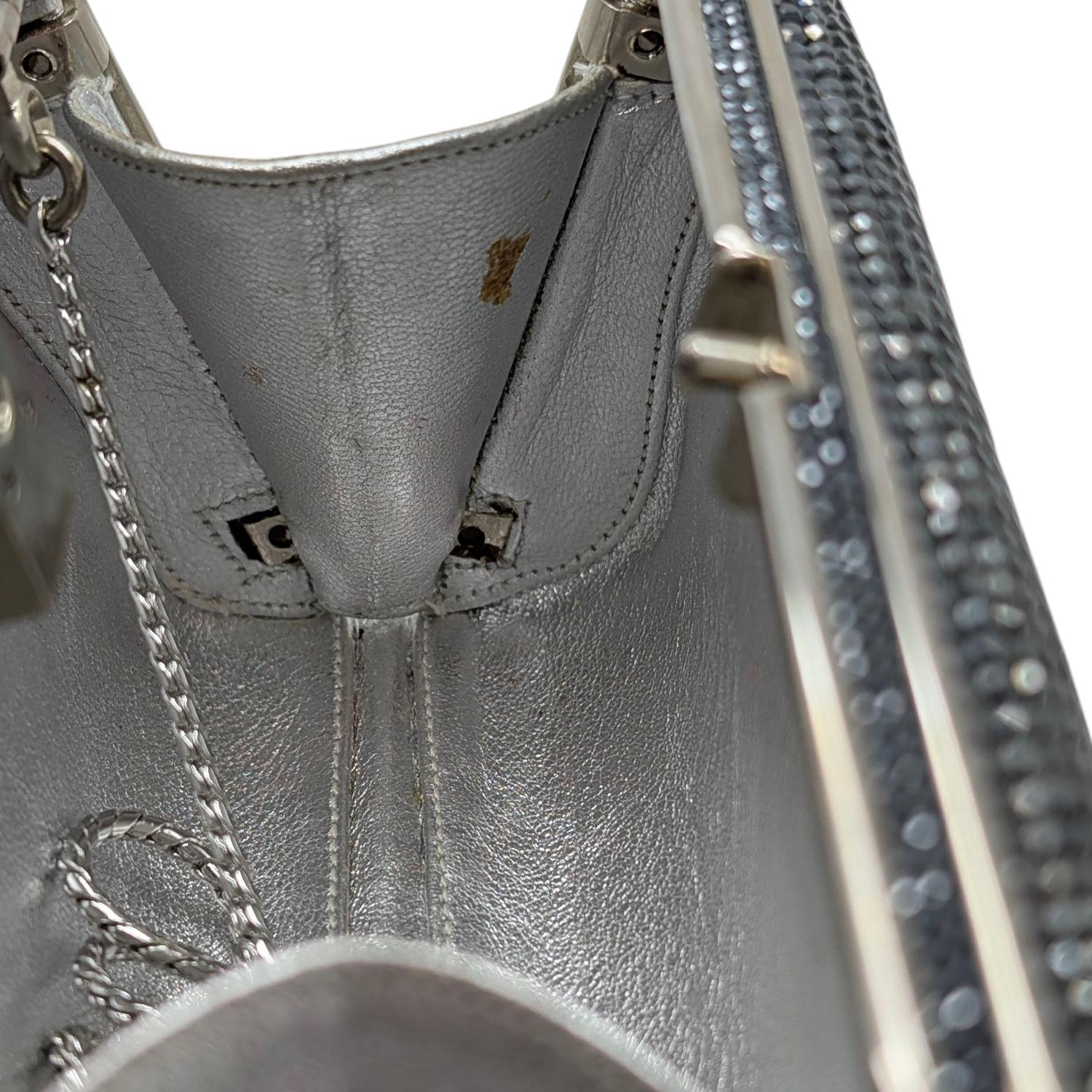 Judith Leiber Couture Crystal-Embellished Minaudière Clutch For Sale 2