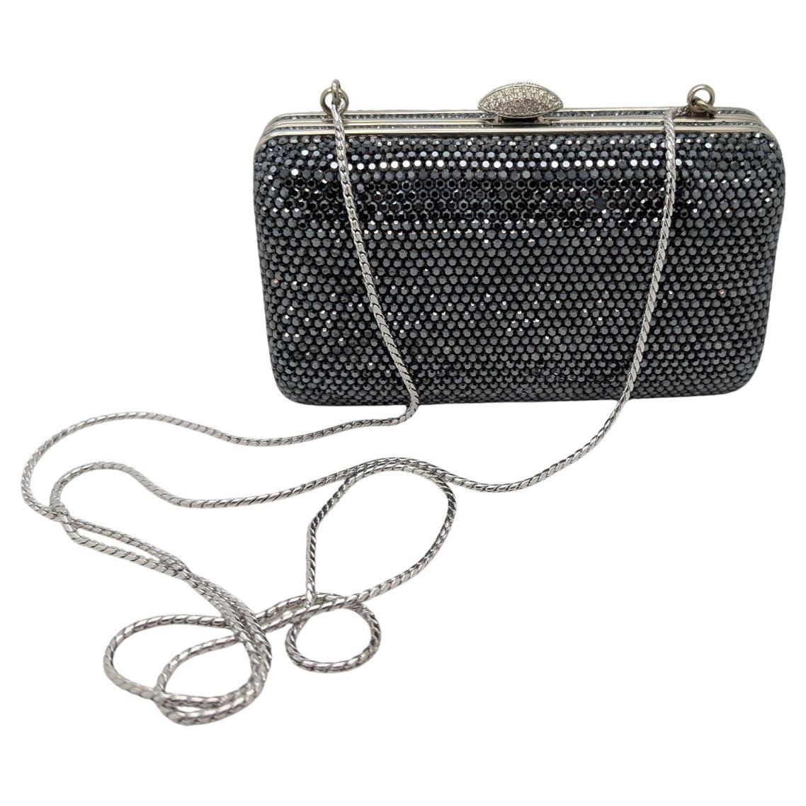 Judith Leiber Couture Crystal-Embellished Minaudière Clutch For Sale