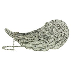 Judith Leiber Crystal Angel Wing Minaudiere Clutch Bag