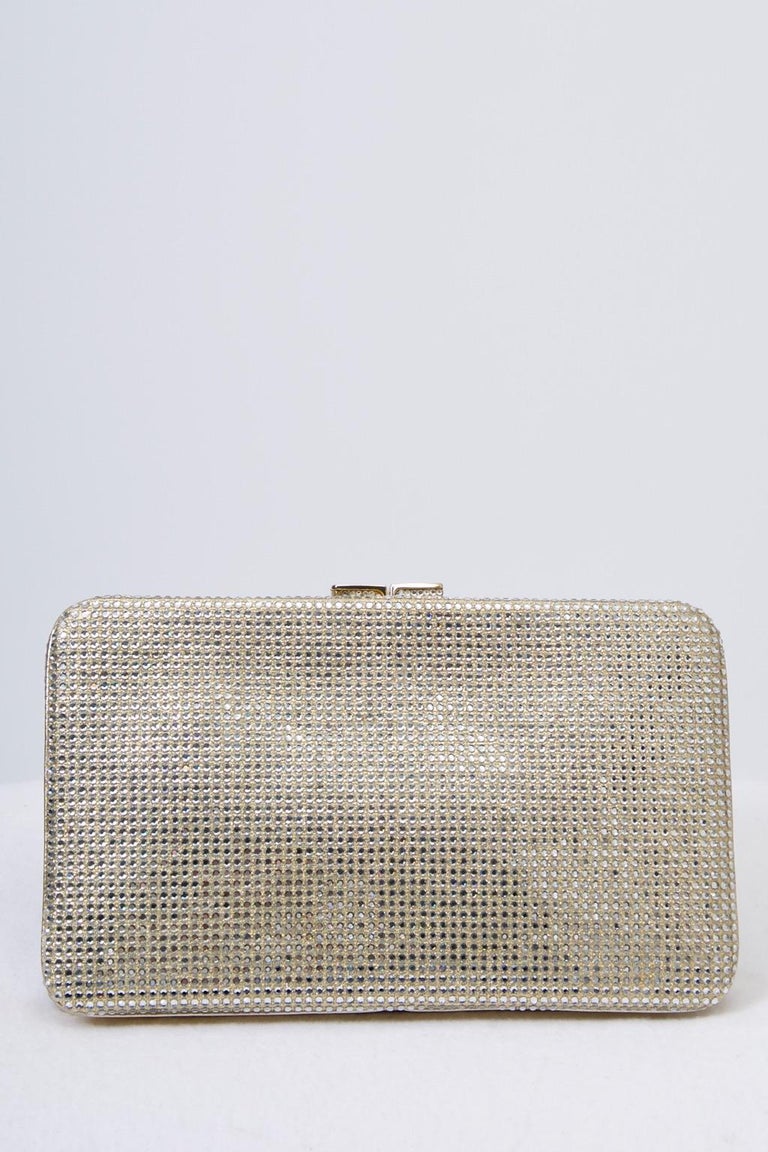 Brown Judith Leiber Crystal Convertible Clutch For Sale