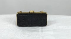 Judith Leiber Crystal Encrusted Monogram evening clutch