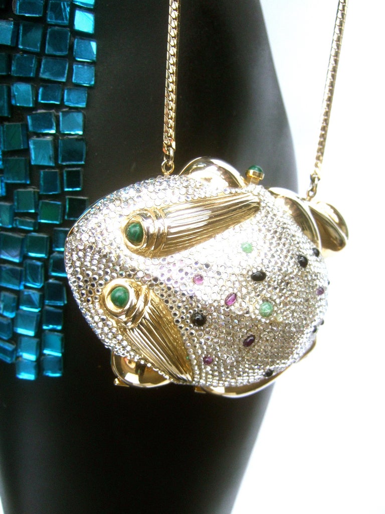 Judith Leiber Crystal Jeweled Frog Minaudière c 1980s For Sale 9